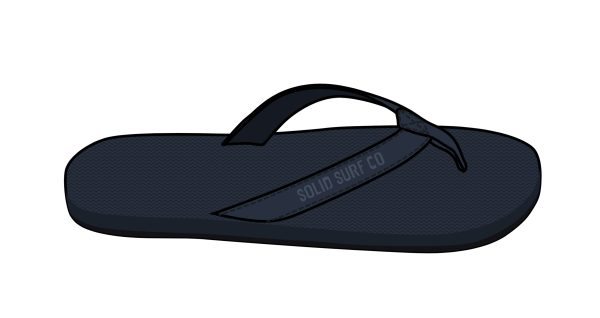 Solid Rubber Flip Flop - Dress Blues