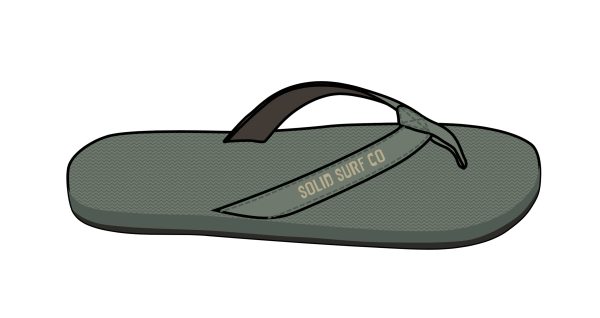 Solid Rubber Flip Flop - Sea Spray