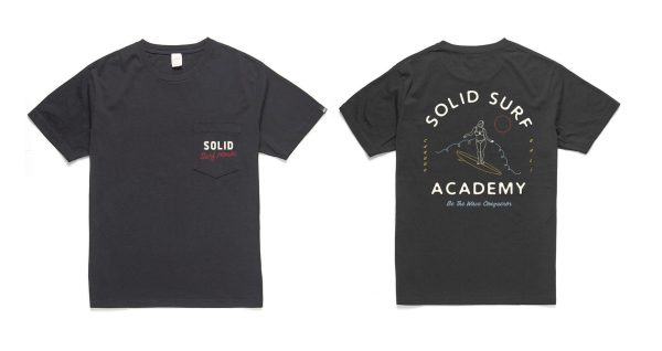 Solid Surf Academy Tee - Jet Black