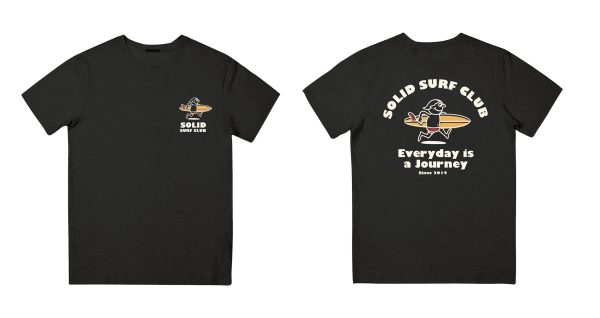 Solid Surf Club Tee - Jet Black