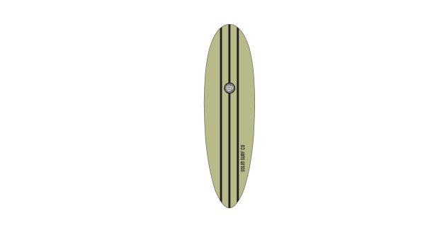 Surfboards Beluga Mini Mal - Olive Green 7'2